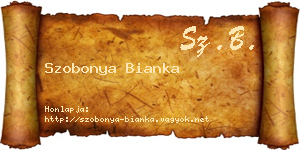 Szobonya Bianka névjegykártya